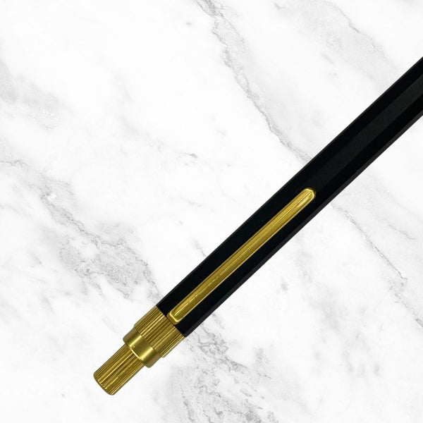 Metallic Black Ball Pen with Gold Clip – Click Mechanism | Jotter Refill Blue Ink