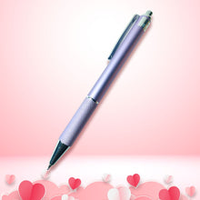 Metallic Glossy Purple Colour Ball Pen with Silver Clip | Click Mechanism | Smooth Blue Ink | Premium Valentine Gift Pen