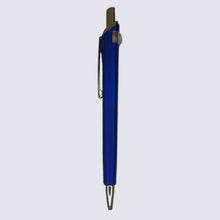Set of 2 Plastic Ball Pens – Black Body Click Pen + Blue Body Silver Clip Click Pen | Smooth Blue Ink