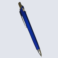 Set of 2 Plastic Ball Pens – Black Body Click Pen + Blue Body Silver Clip Click Pen | Smooth Blue Ink