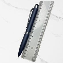 Stylus Matte Gray Body Mini Ball Pen with Silver Clip | Twist Mechanism | Compact Premium Design | Smooth Blue Ink Writing