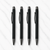 Ballpen Bazaar Set of 04 Matt Black Colour Body with Gunmetal Colour Clip Click Mechanism Ball Pen | Blue Ink | Premium Metal Writing Pens | 4 Pcs