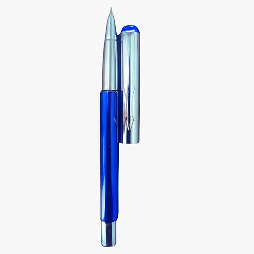 Elegant Blue and Silver Ball Pen – Openable Mechanism | Smooth Black Ink