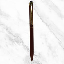 Fellowship's 2-in-1 Mobile Touch Matte Maroon Pen – Twist Mechanism | Dual Ink (Blue & Red) Ballpoint Pen