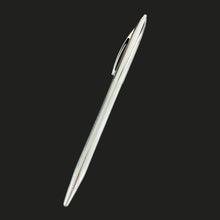 Metallic Glossy Silver Body Ball Pen with Silver Clip | Twist Mechanism