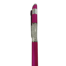 Matt Pink Diamond Twist Ball Pen – Silver Clip | Blue Ink | Elegant Valentine Gift Pen for Her