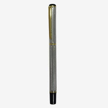 Metallic Glossy Full Silver Colour Body with Gold Colour Clip Openable Mechanism Ball Pen – Blue Ink | Premium Valentine Gift Pen