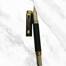 Metallic Black Ball Pen with Gold Clip – Openable Mechanism | Smooth Blue Ink