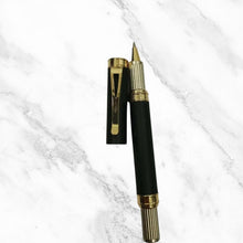 Metallic Black Ball Pen with Gold Clip – Openable Mechanism | Smooth Blue Ink