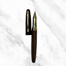 Wooden Color Body With Black Color Cap Openable Mechanism Ball Pen - Jumbo Jotter Refill Blue Ink