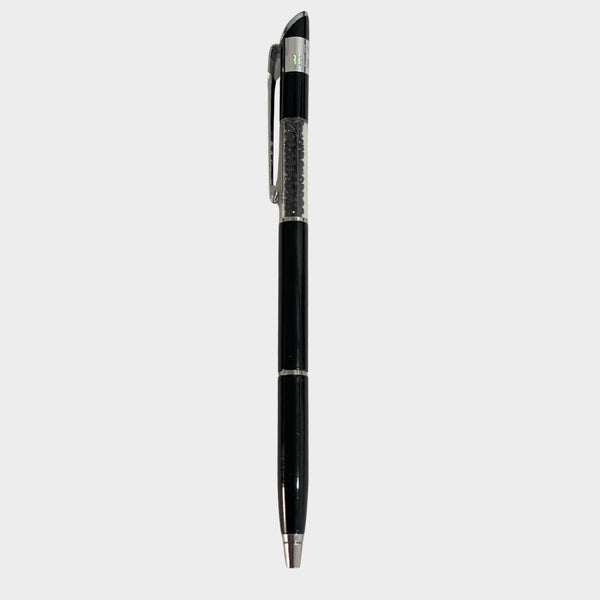 Matte Black Diamond Pen – Professional Design | Smooth Writing with Mini VT Refill Blue Ink