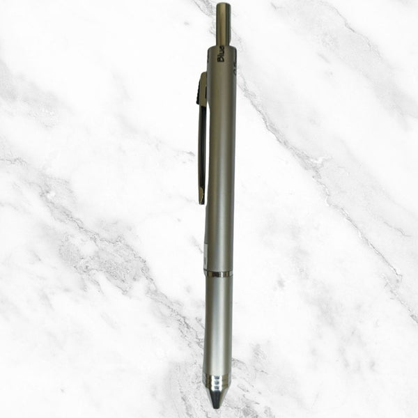 5-in-1 Silver Body Ball Pen – Multi-Color Inks + 0.5mm Pencil | Click Mechanism for Smooth Writing