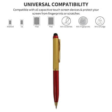Metallic Glossy Red & Gold Dual Tone Mini Ball Pen with Gold Clip | Mobile Touch Tip & Twist Mechanism | Blue Ink