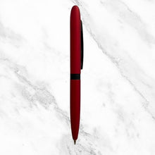 Matte Red Mini Ball Pen with Black Clip – Compact Twist Mechanism | Smooth Blue Ink Writing