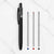 Ballpen Bazaar 3 in 1 Multi Ink Matt Black Ball Pen with Black Clip | Click Mechanism | Blue, Black & Red Ink | 3 Free Refills | Pack of 1