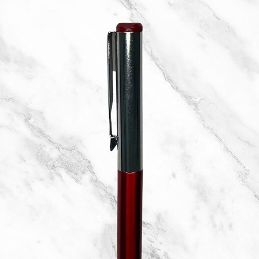 Metallic Red Designer Body Ball Pen – Openable Mechanism | Smooth Writing | Blue Ink