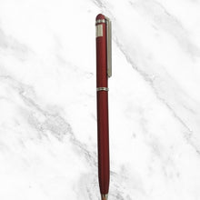 Matt Maroon Ball Pen with Silver Clip – Twist Mechanism | Blue Ink | Premium Matte Finish