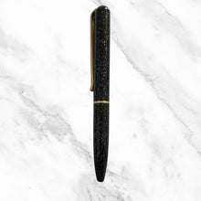 Metallic Glossy Designer Black Mini Ball Pen with Gold Clip – Elegant Twist Mechanism & Smooth Blue Ink