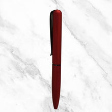 Matt Red Mini Ball Pen with Black Clip | Compact Twist Mechanism | Smooth Blue Ink Writing