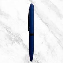 Matt Blue Mini Ball Pen – Black Clip | Twist Mechanism | Compact Design | Smooth Blue Ink