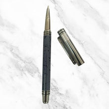 Marble Color Ball Pen with Silver Cap – Elegant Openable Design | Smooth Writing Blue Ink