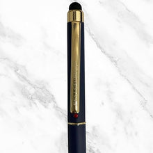 Fellowship Matte Blue 2-in-1 Pen | Dual Ink (Blue & Red) | Gold Clip