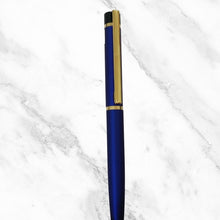 Matte Blue Colour Body with Gold Colour Clip Twist Mechanism Ball Pen – Blue Ink | Premium Valentine Gift Pen