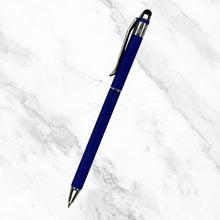 Matte Blue Mobile Touch Ball Pen – Silver Clip | Twist Mechanism | Blue Ink | Elegant & Practical Writing Tool