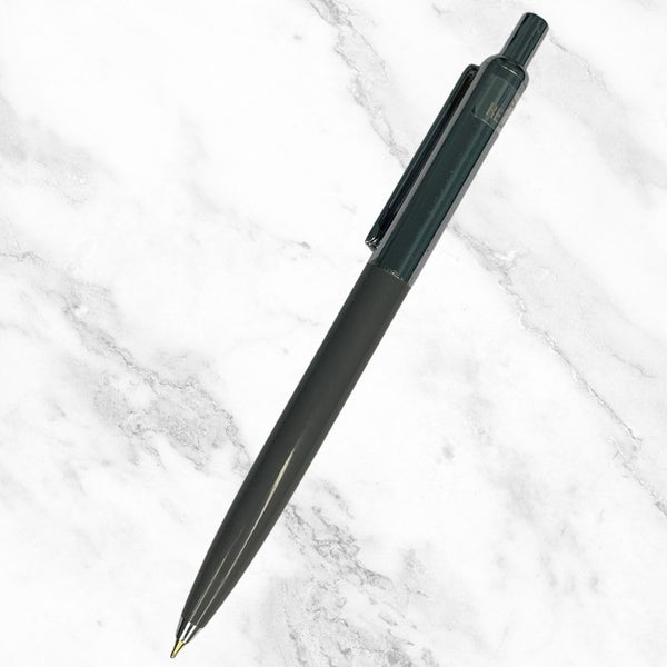 Metallic Silver & Gray Ball Pen – Click Mechanism