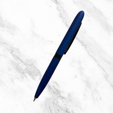 Matt Blue Mini Ball Pen – Black Clip | Twist Mechanism | Compact Design | Smooth Blue Ink