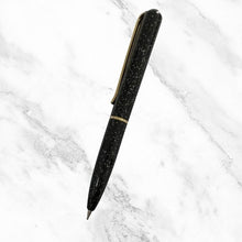 Metallic Glossy Designer Black Mini Ball Pen with Gold Clip – Elegant Twist Mechanism & Smooth Blue Ink