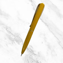 Metallic Glossy Designer Yellow Mini Ball Pen with Gold Clip – Premium Twist Mechanism & Smooth Blue Ink