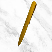 Metallic Glossy Designer Yellow Mini Ball Pen with Gold Clip – Premium Twist Mechanism & Smooth Blue Ink
