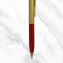Metallic Glossy Red & Gold Dual Tone Mini Ball Pen with Gold Clip | Mobile Touch Tip & Twist Mechanism | Blue Ink