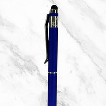 Matte Blue Mobile Touch Ball Pen – Silver Clip | Twist Mechanism | Blue Ink | Elegant & Practical Writing Tool