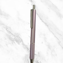 Metallic Glossy Purple Colour Ball Pen with Silver Clip | Click Mechanism | Smooth Blue Ink | Premium Valentine Gift Pen