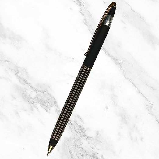 Black Body with Rose Gold Design Twist Ball Pen – Cross Type Refill | Blue Ink | Premium Writing