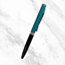 Matt Black & Blue Dual Color Mini Ball Pen – Premium Twist Mechanism with Elegant Silver Clip | Smooth Blue Ink Writing