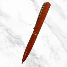 Metallic Glossy Designer Orange Mini Ball Pen – Gold Clip | Twist Mechanism | Blue Ink | Elegant Pocket-Size Writing Tool