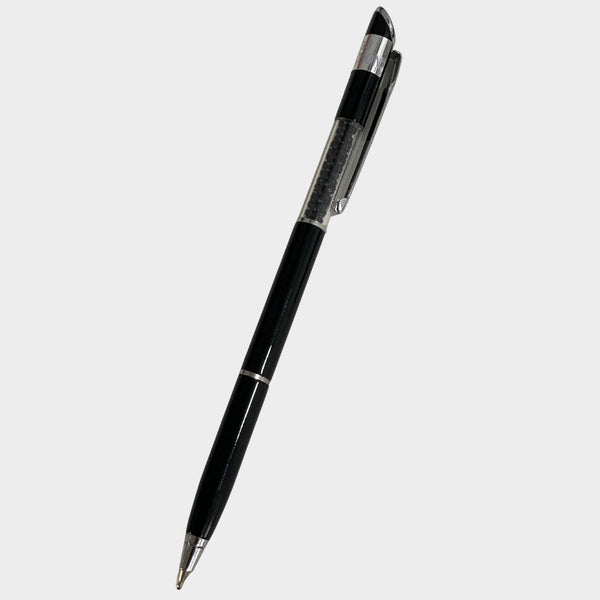 Matte Black Diamond Pen – Professional Design | Smooth Writing with Mini VT Refill Blue Ink