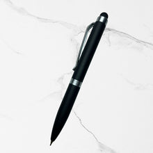 Stylus Matte Black Mini Ball Pen with Silver Clip | Twist Mechanism | Smooth Blue Ink | Compact Writing Pen for Mobile Touch & Everyday Use