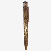 Metallic Glossy Gold Engraved Ball Pen – Premium Twist Pen for Men & Women | Smooth Blue Ink | Screw-Type Refill