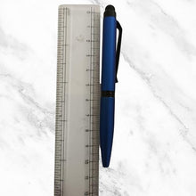 Matte Blue Mobile Touch Ball Pen with Black Clip | Premium Twist Mechanism & Hybrid Stylus | Smooth Blue Ink Writing