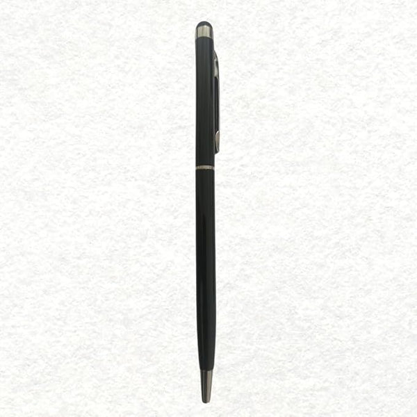2-in-1 Capacitive Stylus Pen Combo – 2 Gold Body & 2 Black Body Ballpoint Pens | Stylus + Smooth Writing Ball Pen