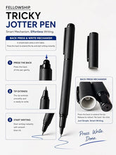Ball Pen Bazaar Fellowship Matt Black Ball Pen with Black Cap | Back Press Click Openable Mechanism | Black Ink | 1 Pen + 1 Refill Free