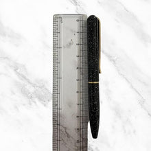 Metallic Glossy Designer Black Mini Ball Pen with Gold Clip – Elegant Twist Mechanism & Smooth Blue Ink