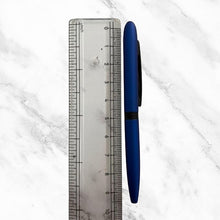 Matt Blue Mini Ball Pen – Black Clip | Twist Mechanism | Compact Design | Smooth Blue Ink