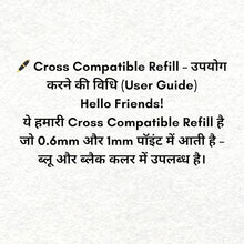 Cross Refills Bold Point – Blue Ink (Set of 3) | Premium Smooth Writing Refills