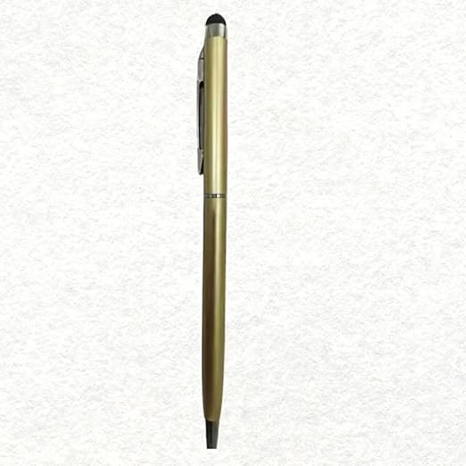 2-in-1 Capacitive Stylus Pen with Combo of 4 Gold Body Ballpoint Pens – Premium Smooth Writing Gift Set