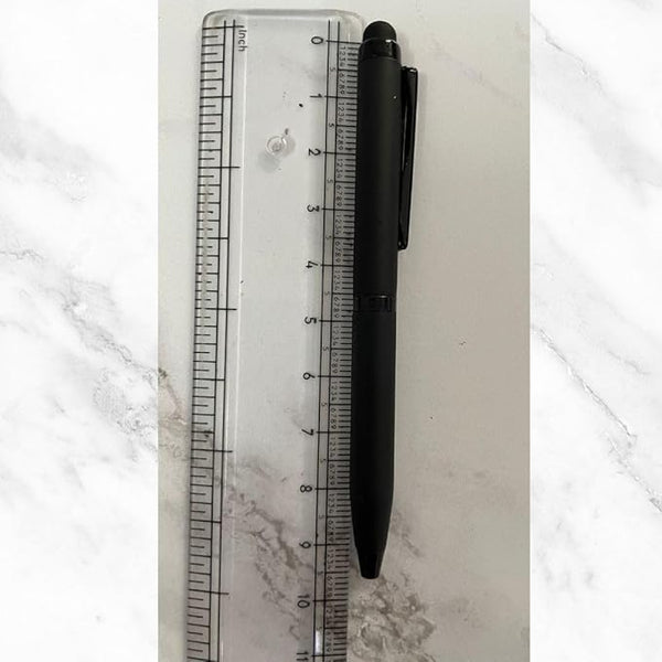 Matt Black Body with Glossy Black Clip Mini Ball Pen – Mobile Touch Twist Mechanism | Premium Smooth Blue Ink